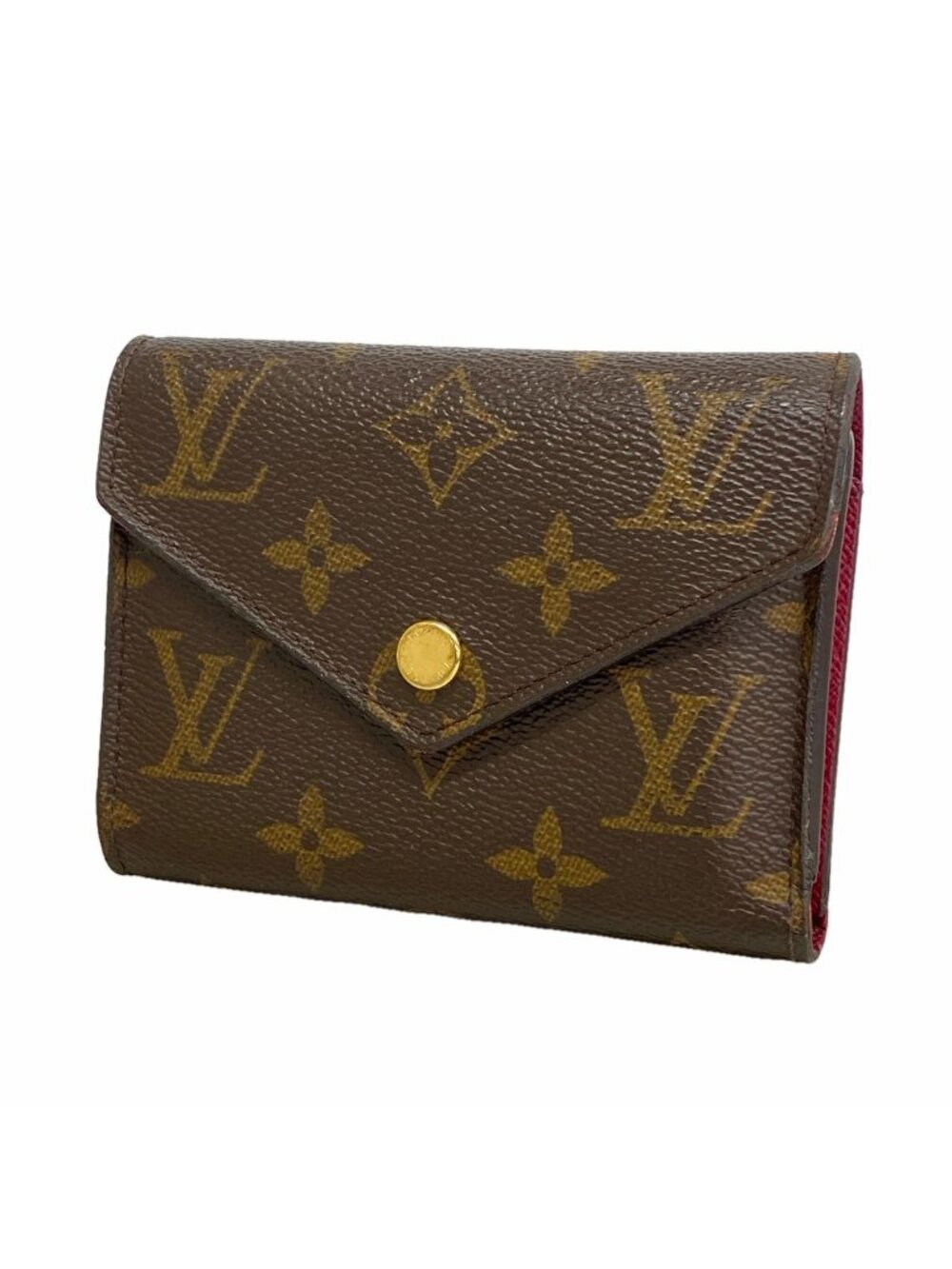 Louis Vuitton Trifold Wallet Monogram Portefeuille Victorine Fuchsia